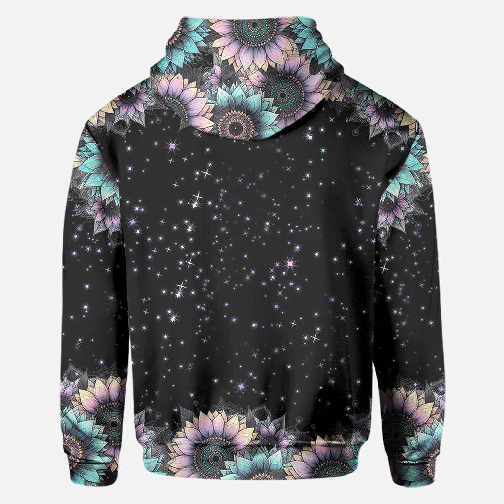 Zero F Given Pink Blue Sunflower - Personalisiertes Totenkopf-Shirt