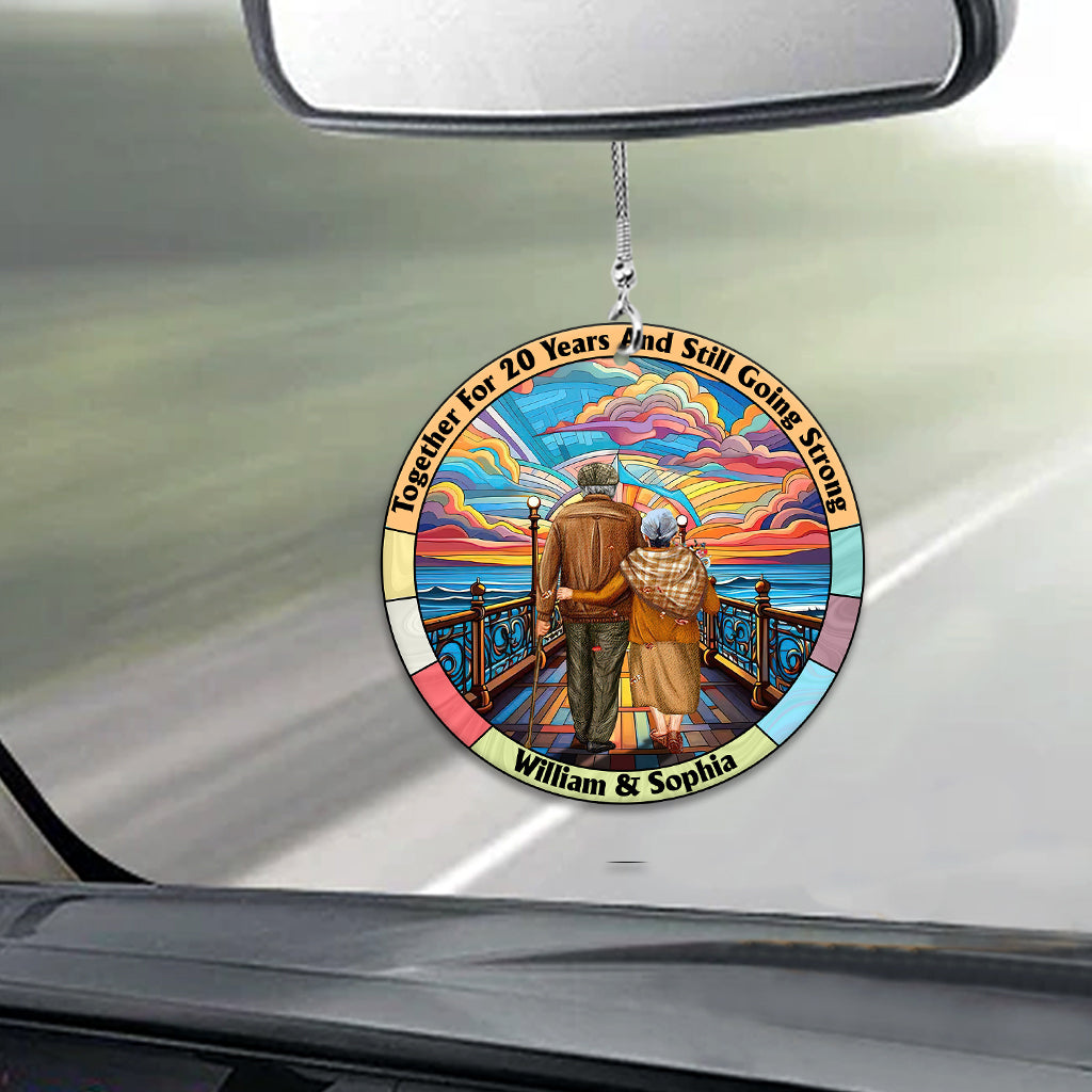 Together For Years And Still Going Strong - Personalized Couple Car Ornament