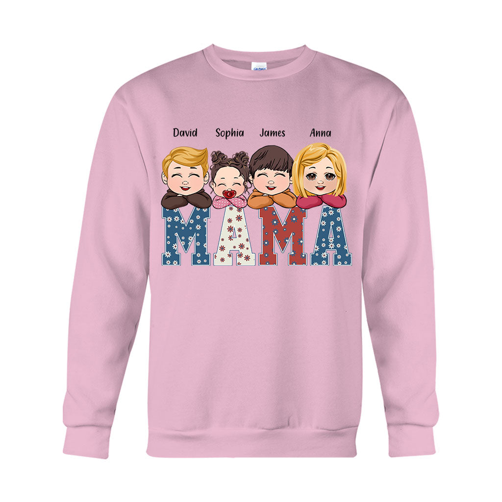 Amerikanische Mama – Beliebiger Titel, Vintage-Retro-Stil – Personalisiertes Mutter-T-Shirt und Hoodie