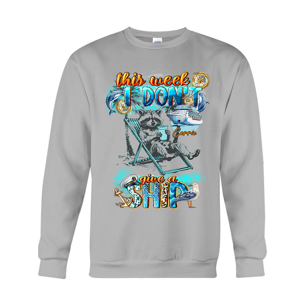 Diese Woche ist mir das Schiff egal – Feral Girl Summer – Personalisiertes Kreuzfahrt-T-Shirt und Hoodie
