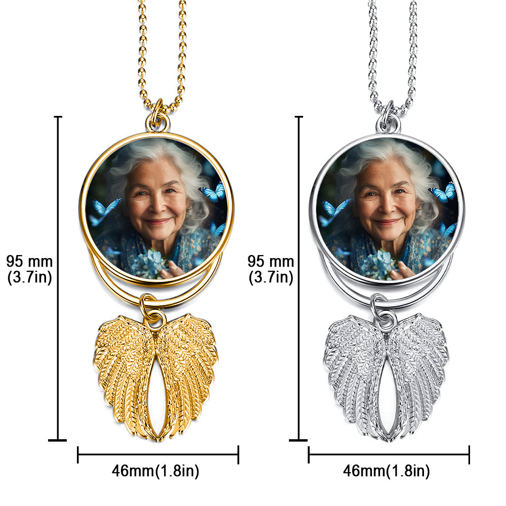 Für immer in meinem Herzen – Personalisierter Gedenkflügel-Anhänger