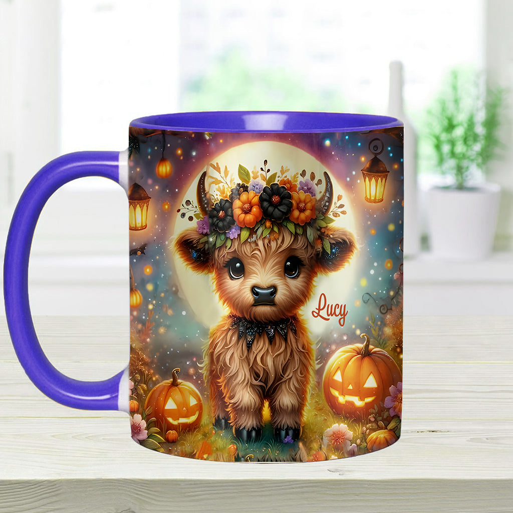 Halloween-Hochlandkuh - Personalisierter Akzentbecher