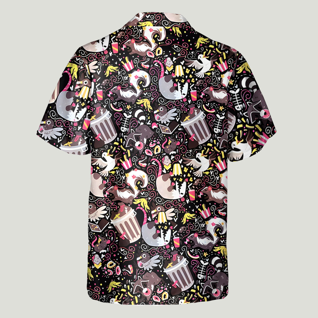 Mein Krafttier frisst Müll – personalisiertes Waschbär-Hawaiihemd