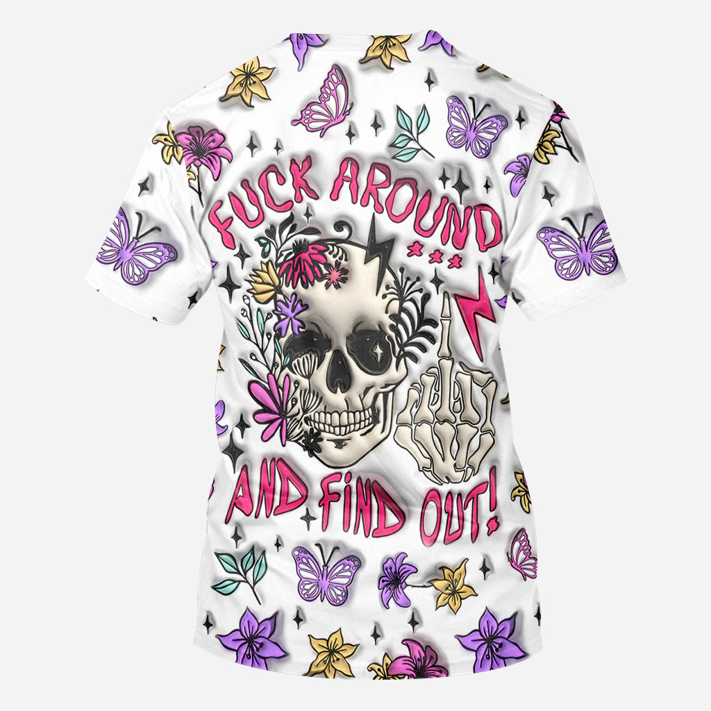 Fuck Around & Find Out - Personalized Skull All Over Shirt