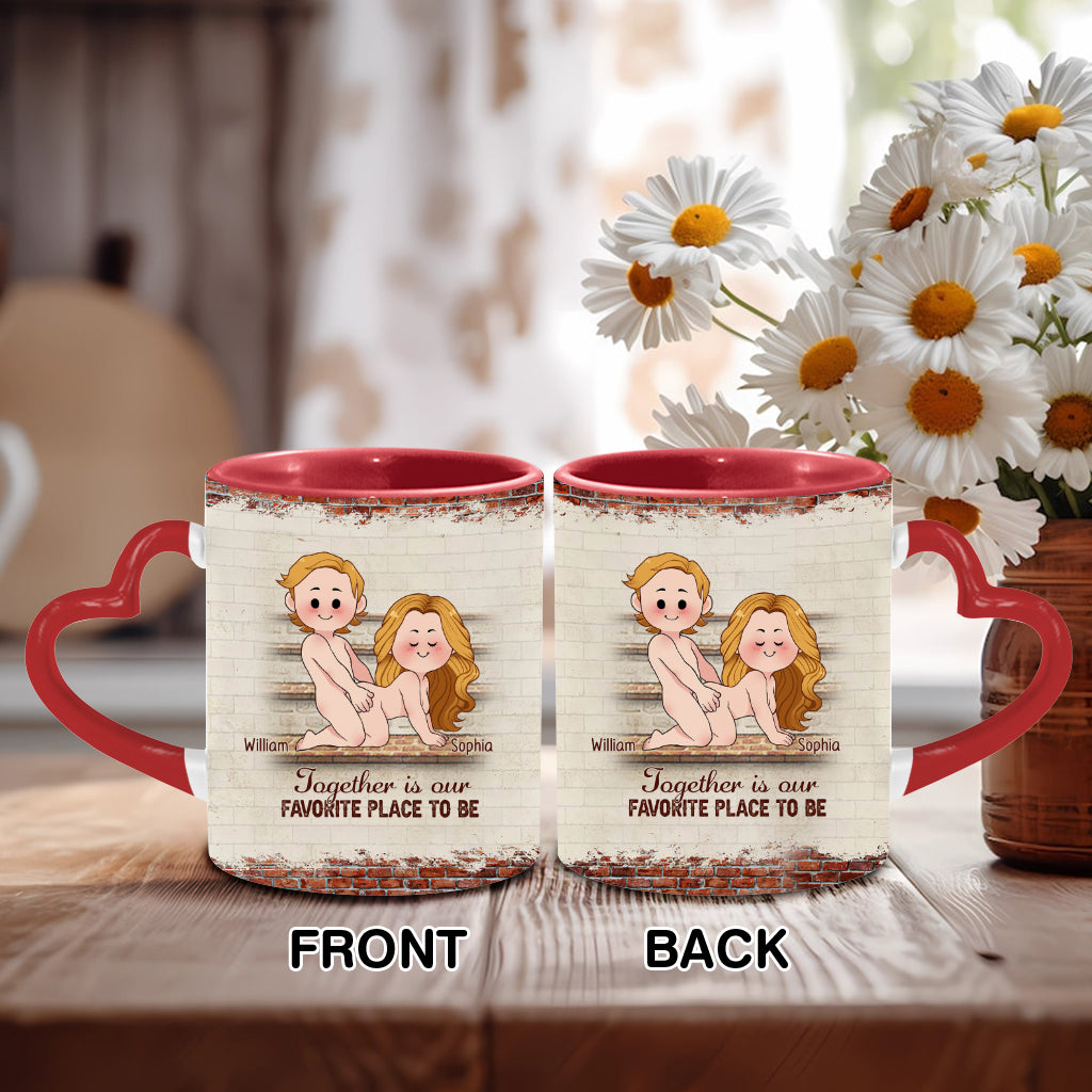 Ich liebe dich – Personalisierte Tasse mit Herzgriff für Paare