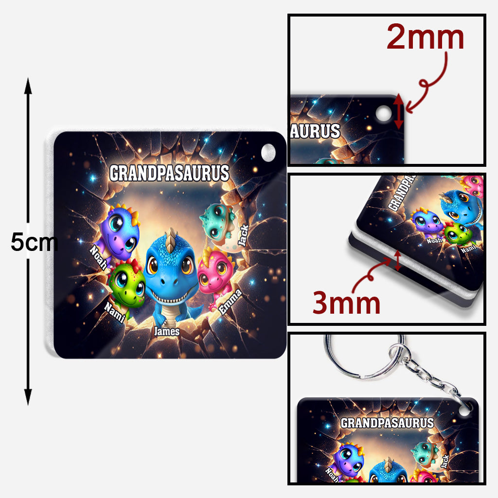 Grandpasaurus - Personalized Grandpa Keychain