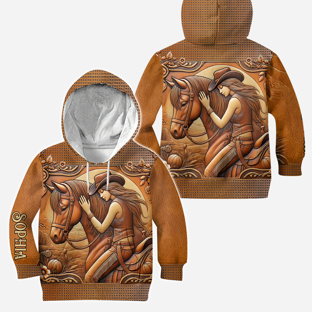 Ein Mädchen und ihr Pferd – Personalisierter Pferde-Hoodie und Leggings
