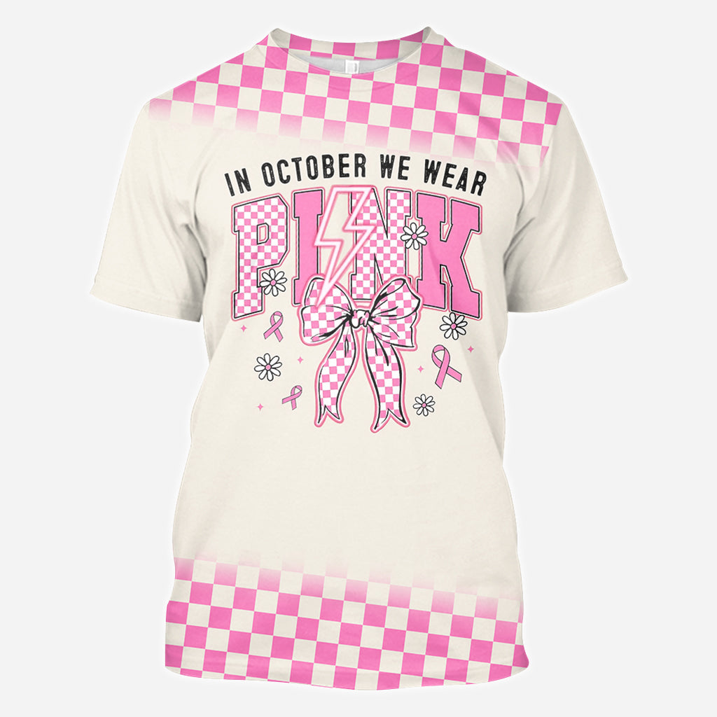 Im Oktober tragen wir Pink – personalisiertes T-Shirt zur Sensibilisierung für Brustkrebs