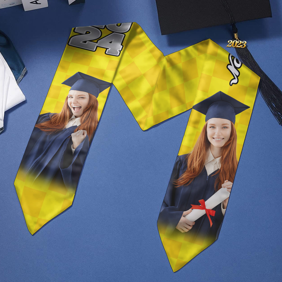 Photo Custom Graduation Stole Sash - Personalized Graduation Graduation Stole