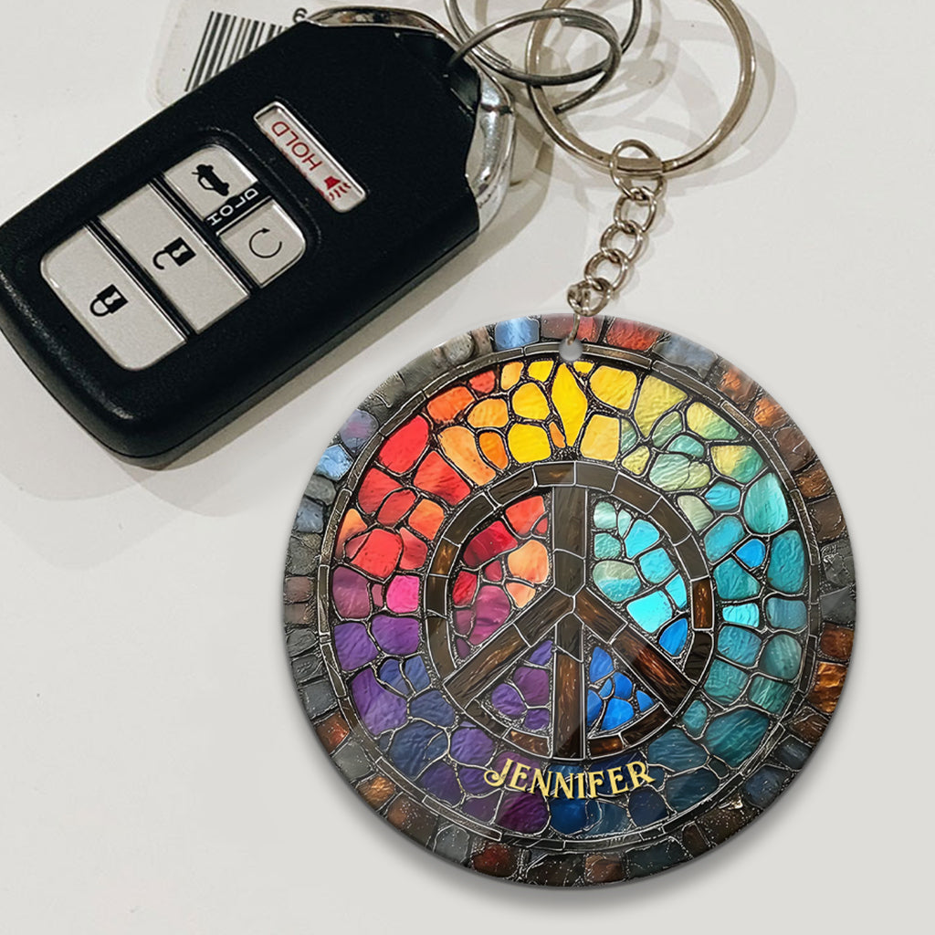 Hippie Soul – Personalisierter Hippie-Schlüsselanhänger