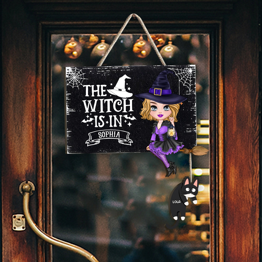 Die Hexe ist da – Personalisiertes Hexenschild aus Palettenholz