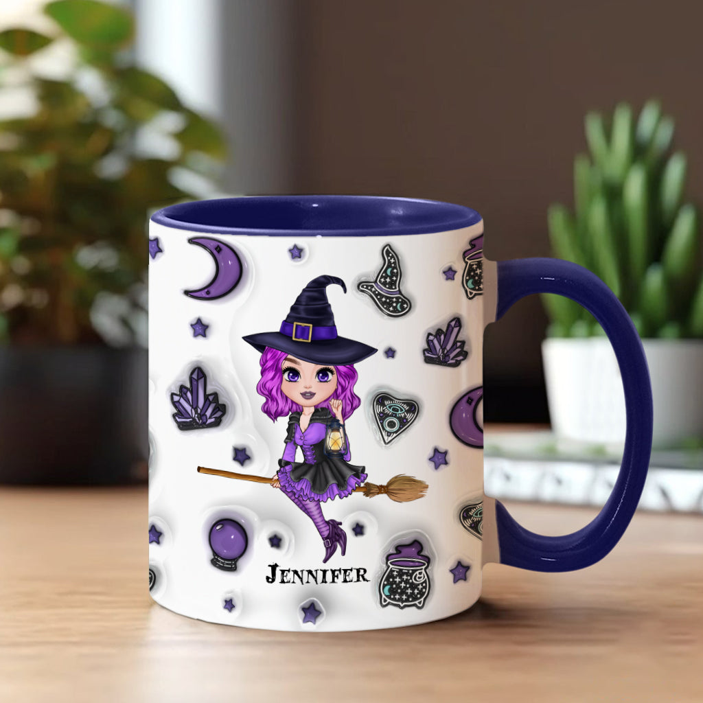 Mondkind - Personalisierte Tasse mit Hexenmotiv