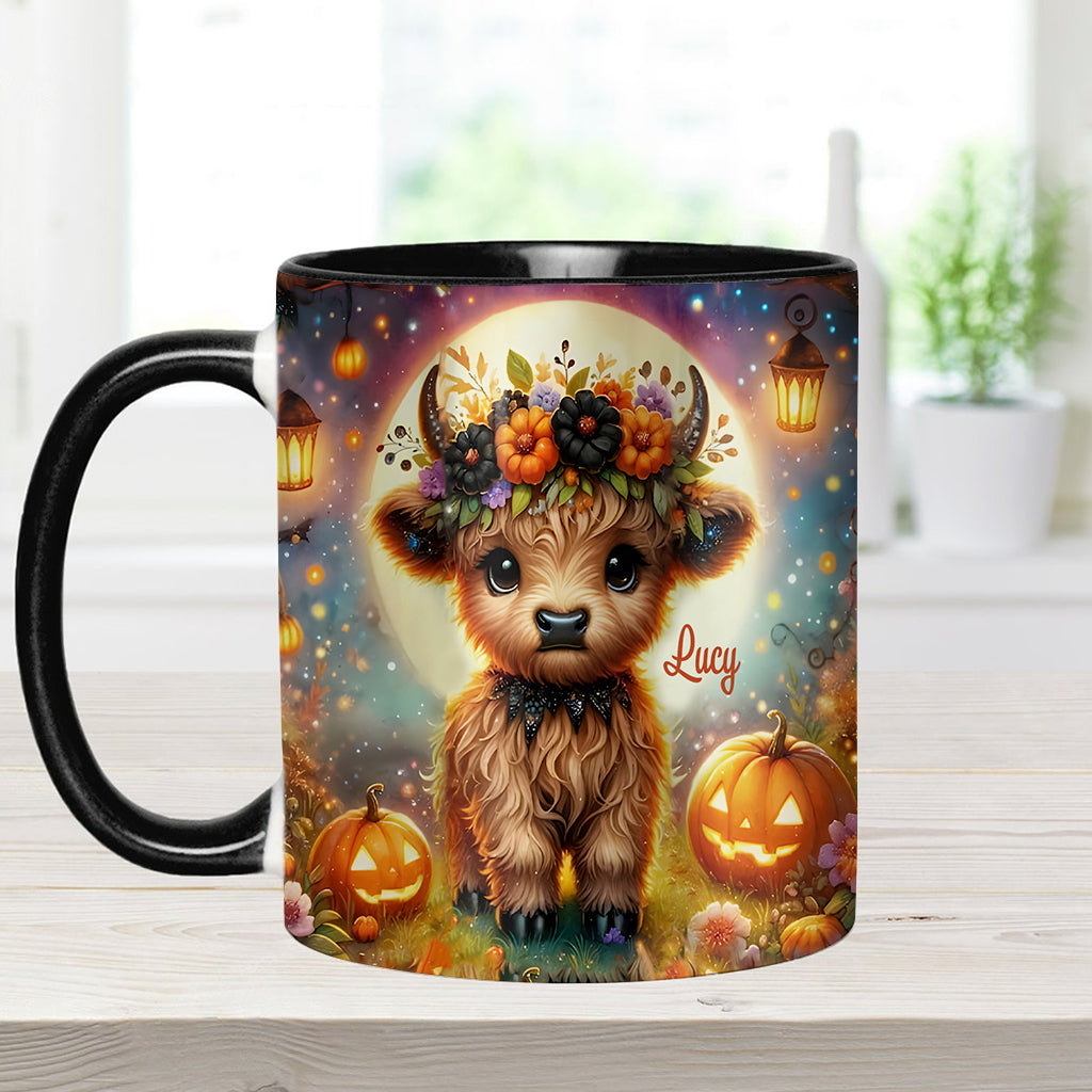 Halloween-Hochlandkuh - Personalisierter Akzentbecher
