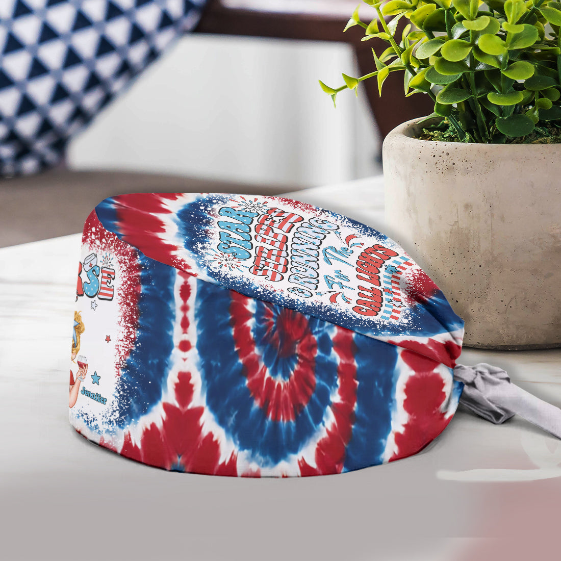 Krankenschwesterleben 4. Juli – Personalisierte OP-Haube für Krankenschwestern