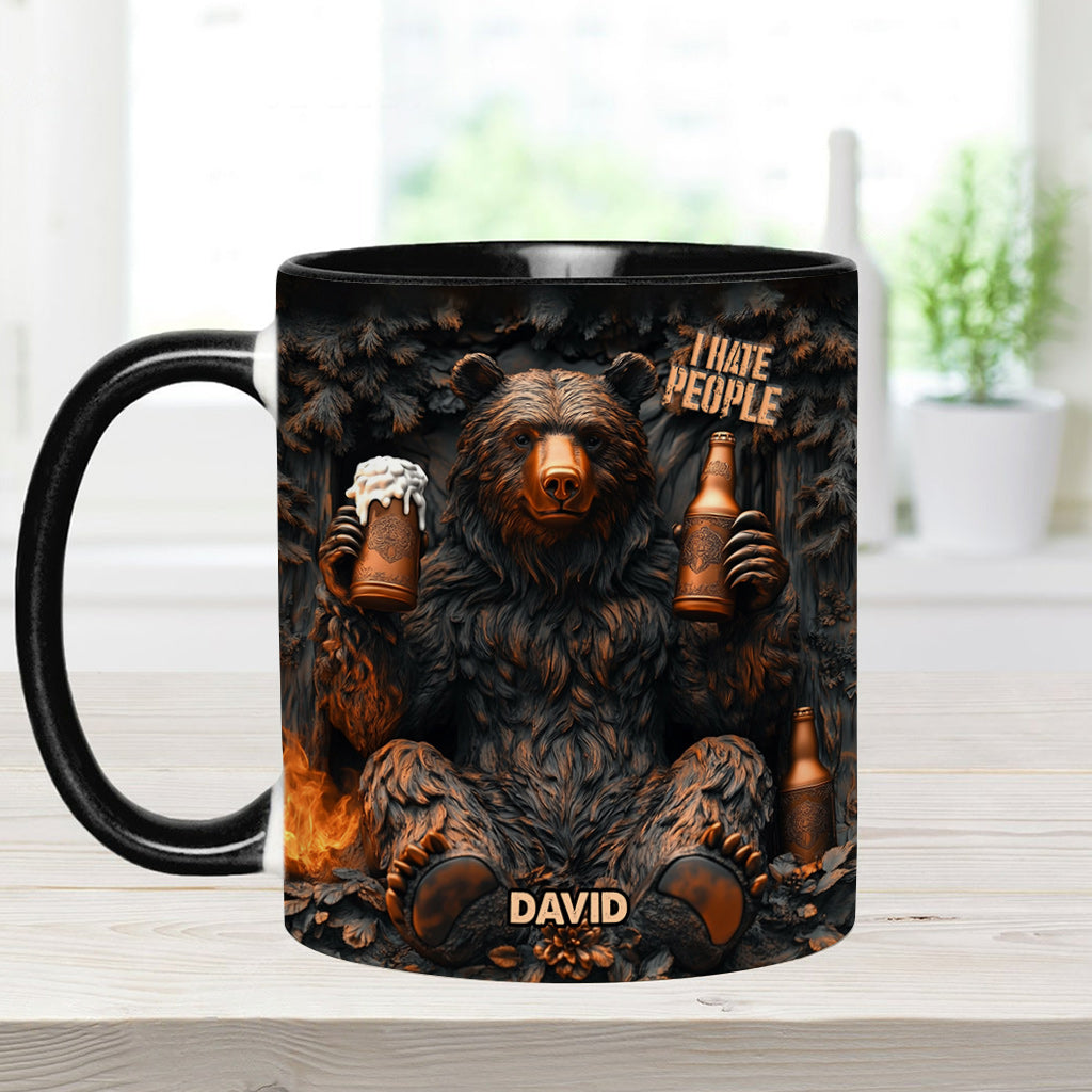 I Hate People - Personalized Camping Accent Mug