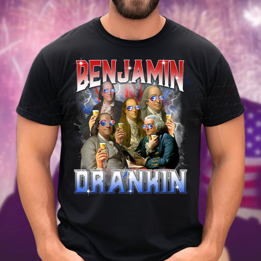Benjamin Drankin Bootleg Rap Vintage Style - Patriot T-Shirt und Kapuzenpullover