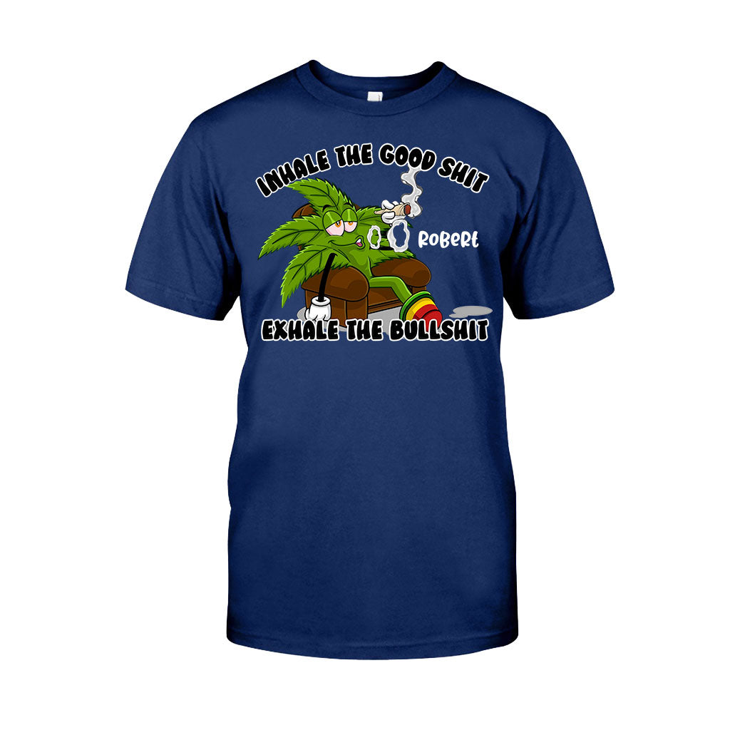 Inhaliere das Gute – personalisiertes Weed-T-Shirt und Hoodie
