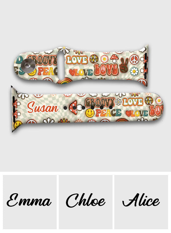 Hippie Soul Retro Multi Style - Personalized Hippie Apple Watch Band