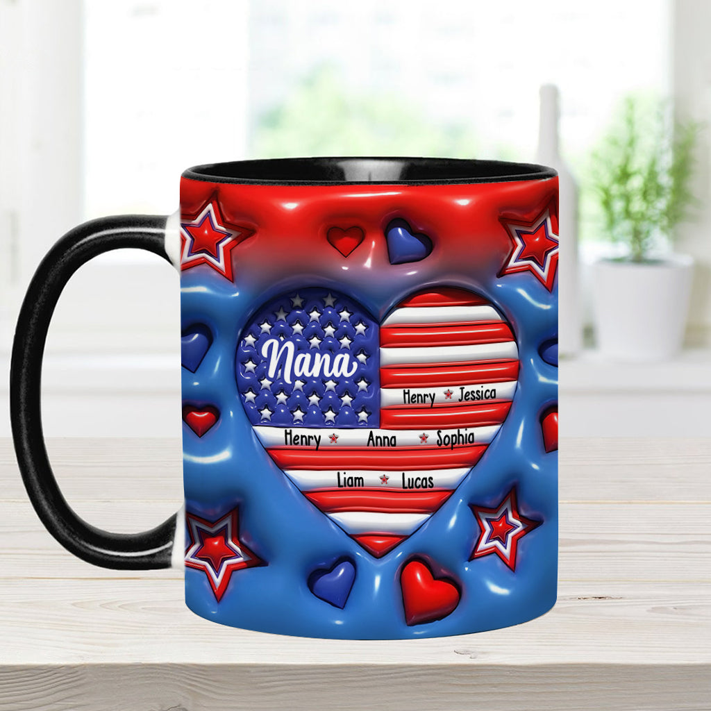 Grandma Nana Mom - Personalized Grandma Accent Mug