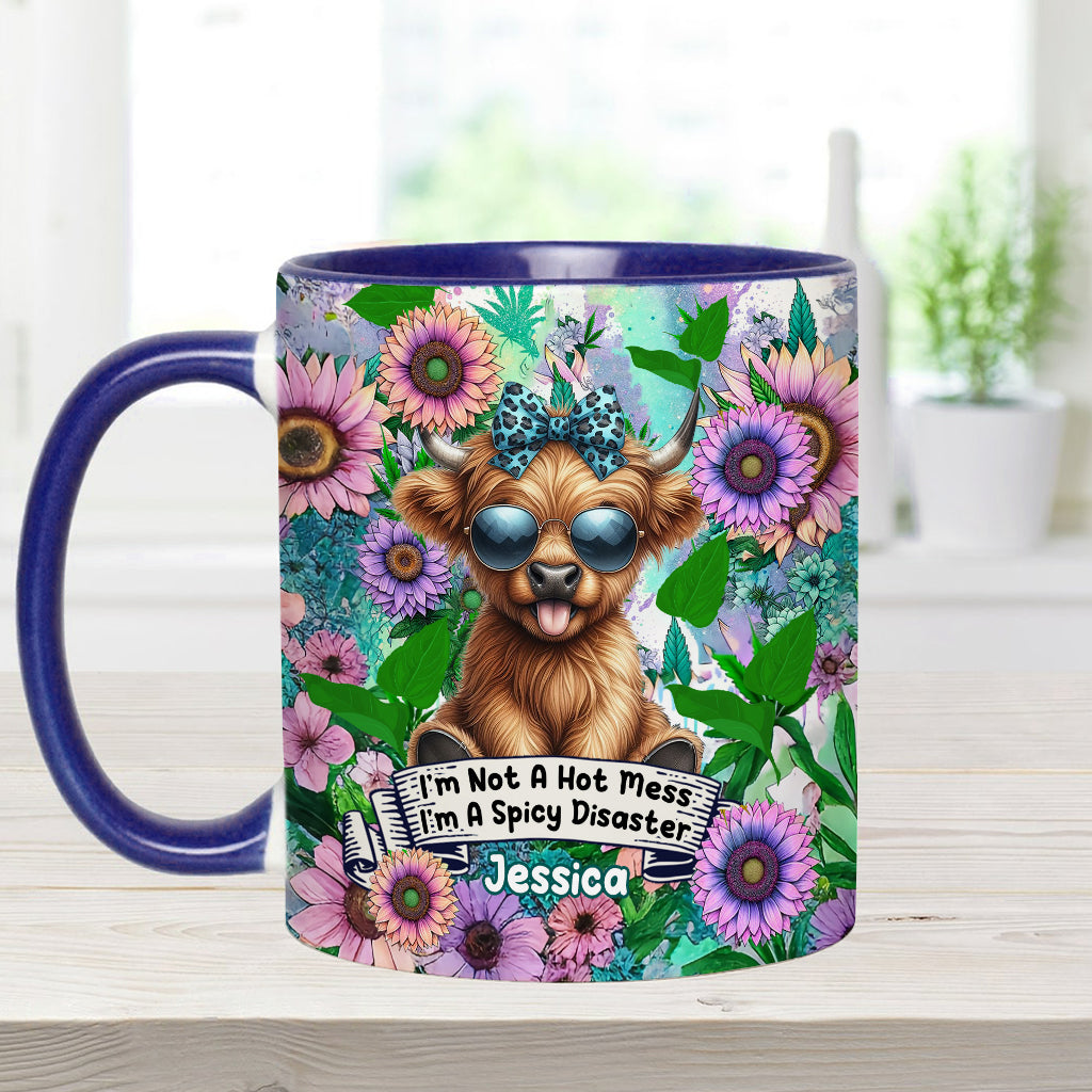 I'm Not A Hot Mess - Personalized Accent Mug