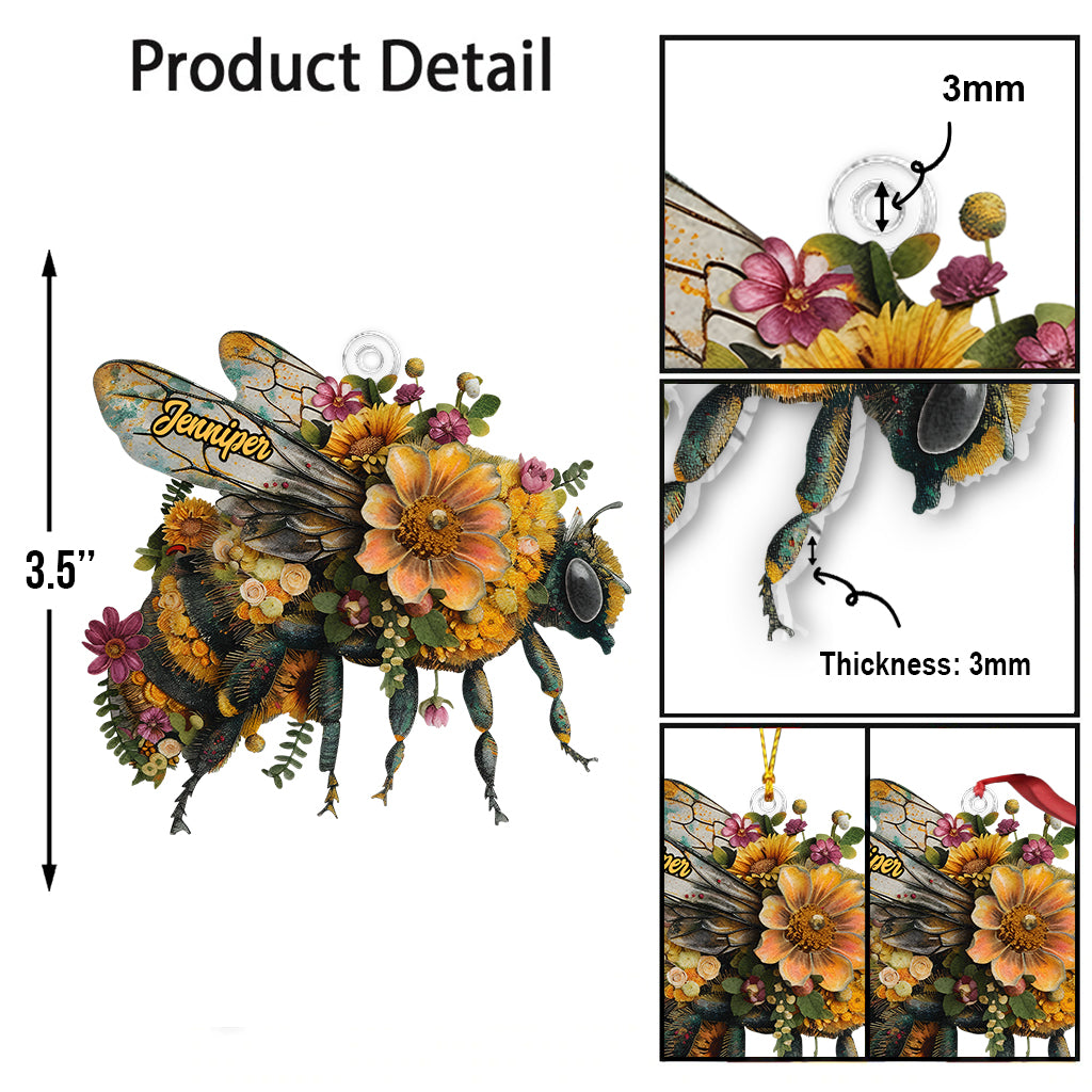 Love Bees - Personalized Bee Custom Shaped Ornament