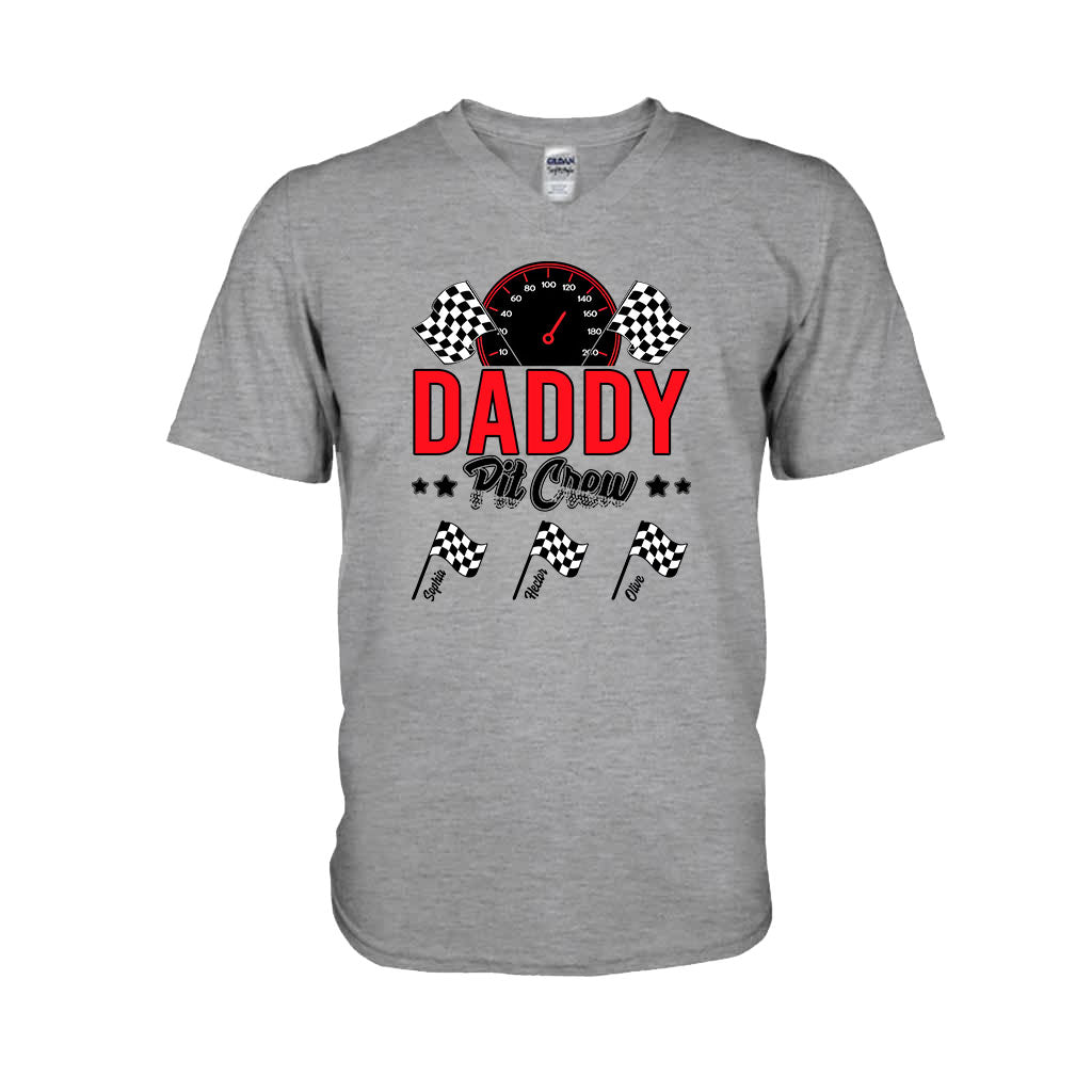 Daddy's Pit Crew Rennflaggen – Personalisiertes Renn-T-Shirt und Hoodie