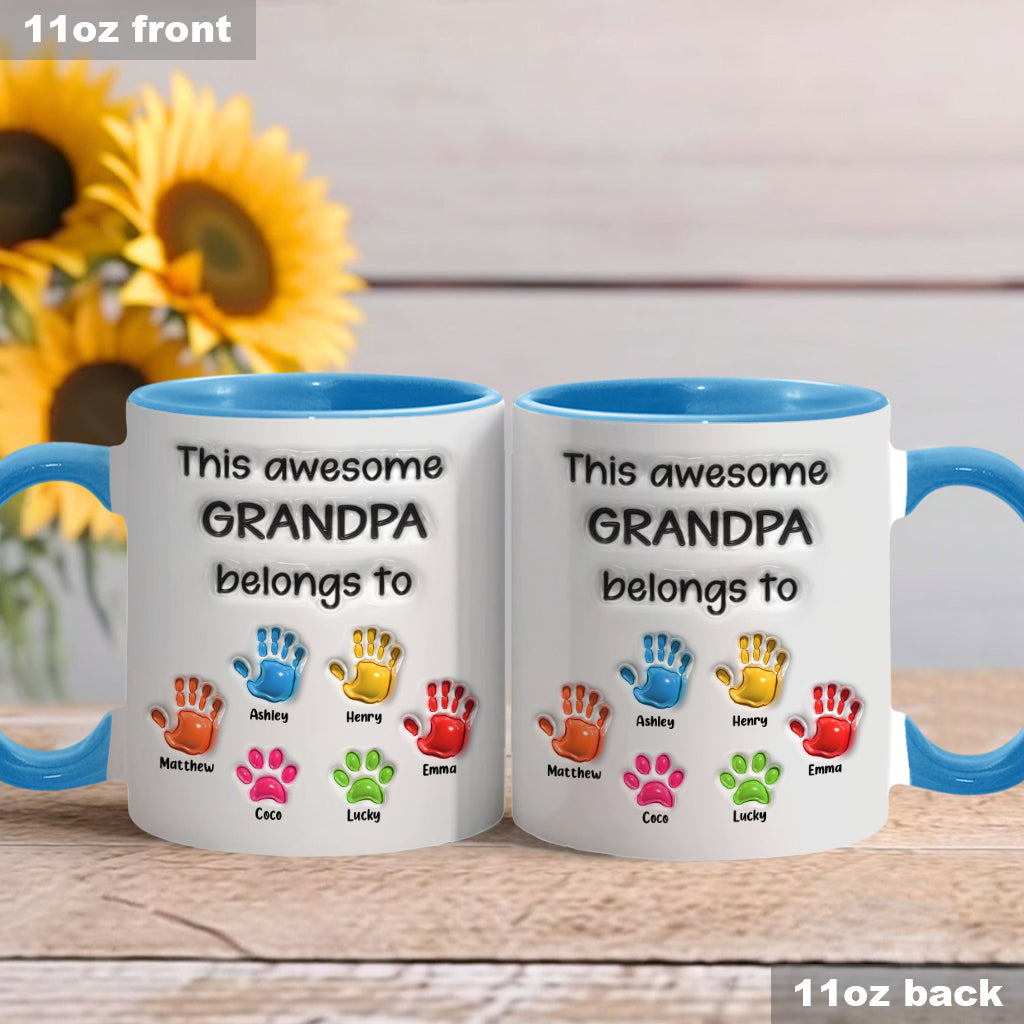 This Daddy Belongs to - Personalized Father Accent Mug