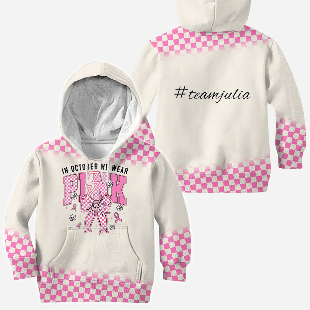 Im Oktober tragen wir Pink – personalisiertes T-Shirt zur Sensibilisierung für Brustkrebs