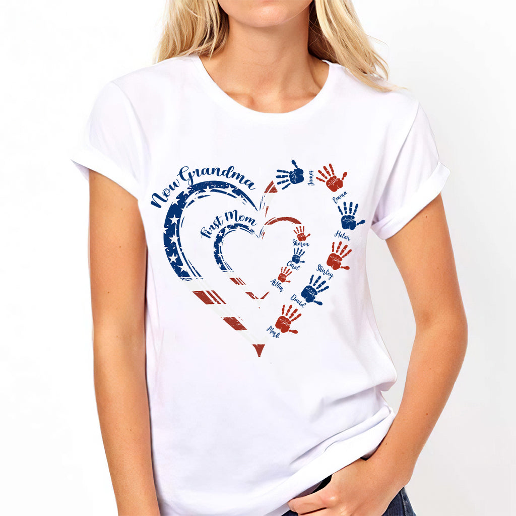 Erst Mama, jetzt Oma – Personalisiertes Oma-T-Shirt und Hoodie