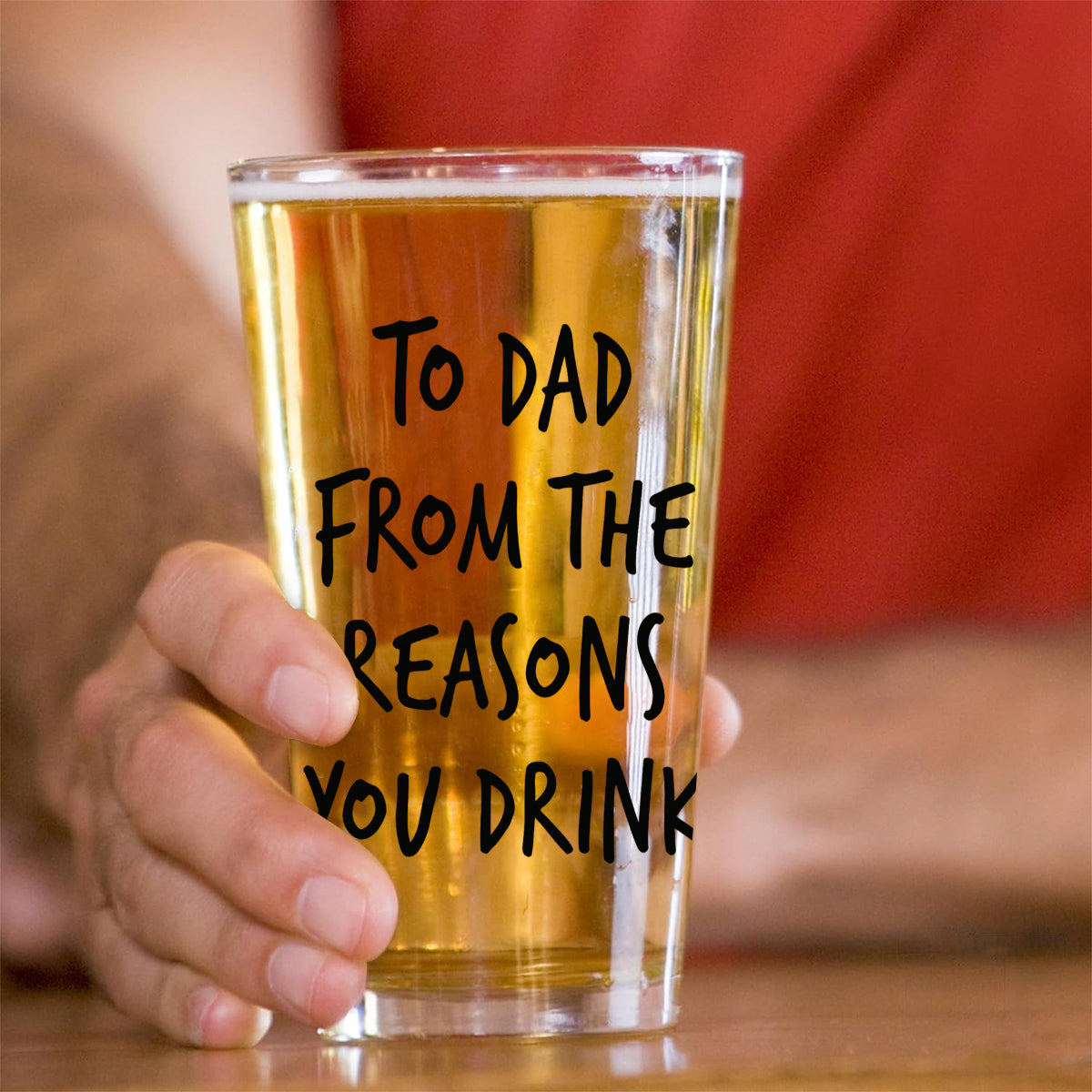 Gründe zum Trinken – Personalisiertes Vater-Bierglas