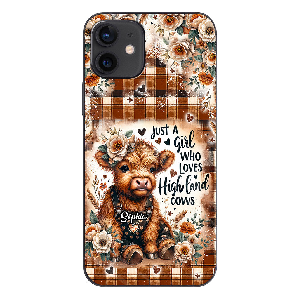Just A Girl Who Loves Highland Cow - Personalisierte Handyhülle