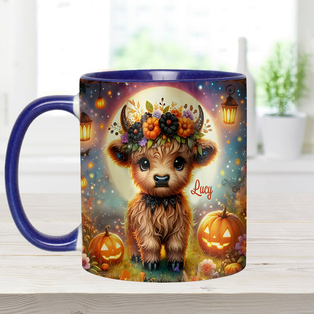Halloween-Hochlandkuh - Personalisierter Akzentbecher
