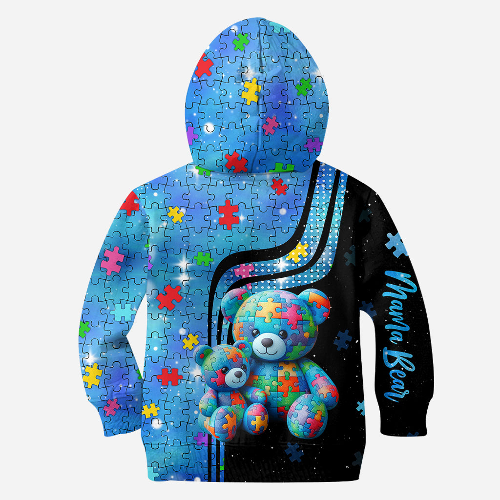 Mama Bear Hoodie und Leggings zur Sensibilisierung für Autismus
