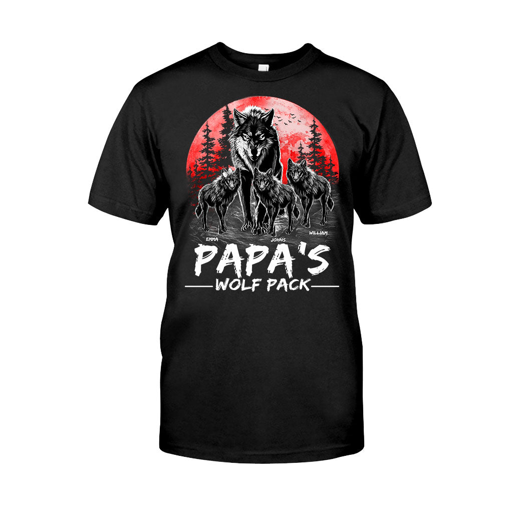 Grandpa's Wolf Pack - Personalized Grandpa T-shirt And Hoodie