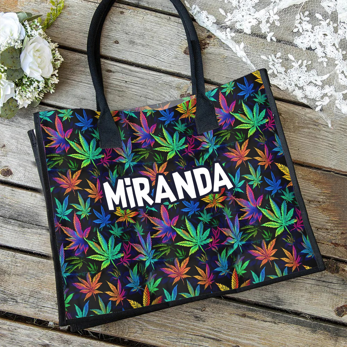 All My Stoner Shite - Personalized Weed Canvas Tote Bag