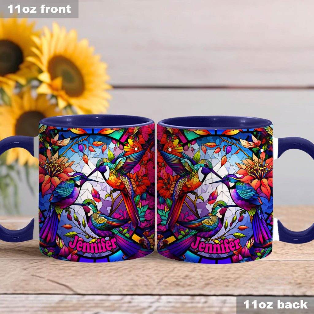 Personalisierte Tasse mit Kolibri-Motiv – ideal für alle, die Kolibris lieben.