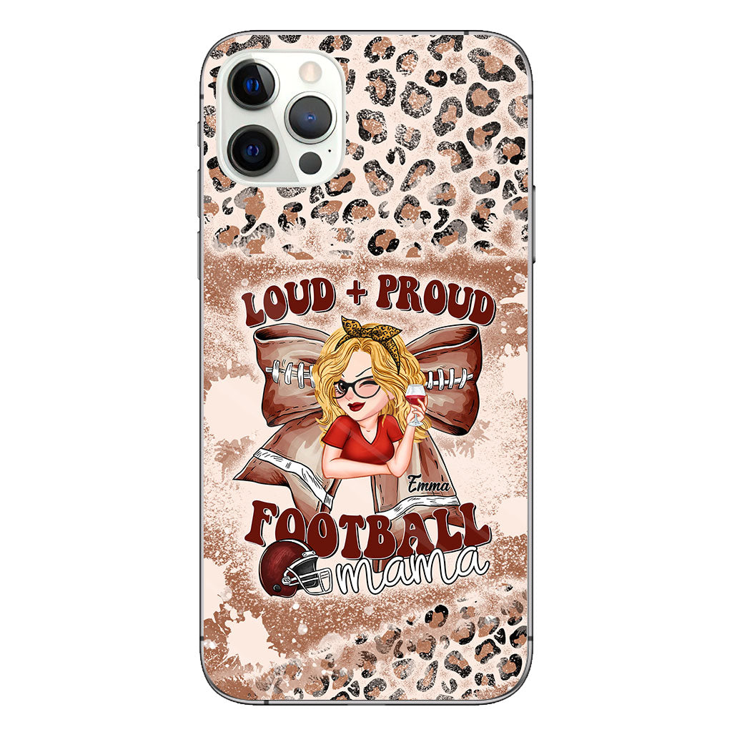 Loud Proud Football Any Title - Personalized Football Clear Phone Case