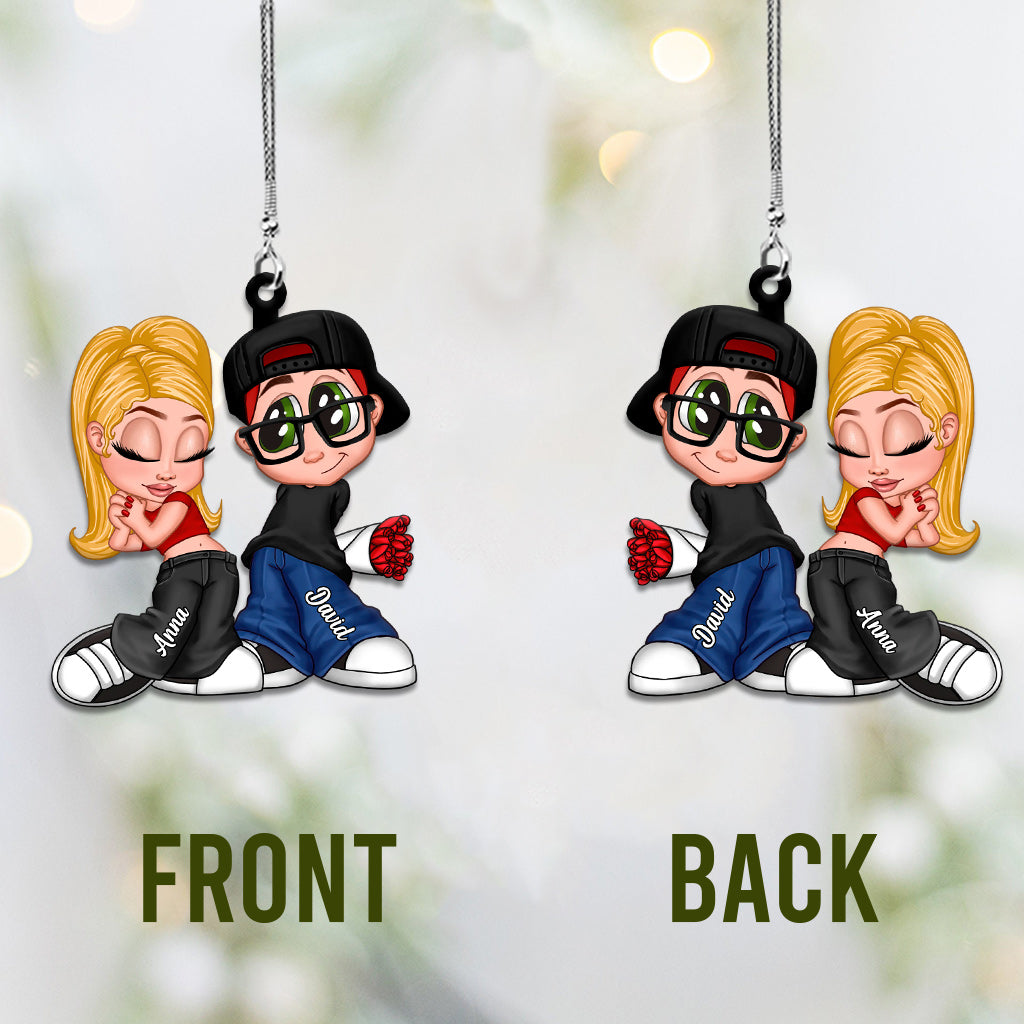 Y2K-Paar Chicano – Personalisierter Autoanhänger für Paare