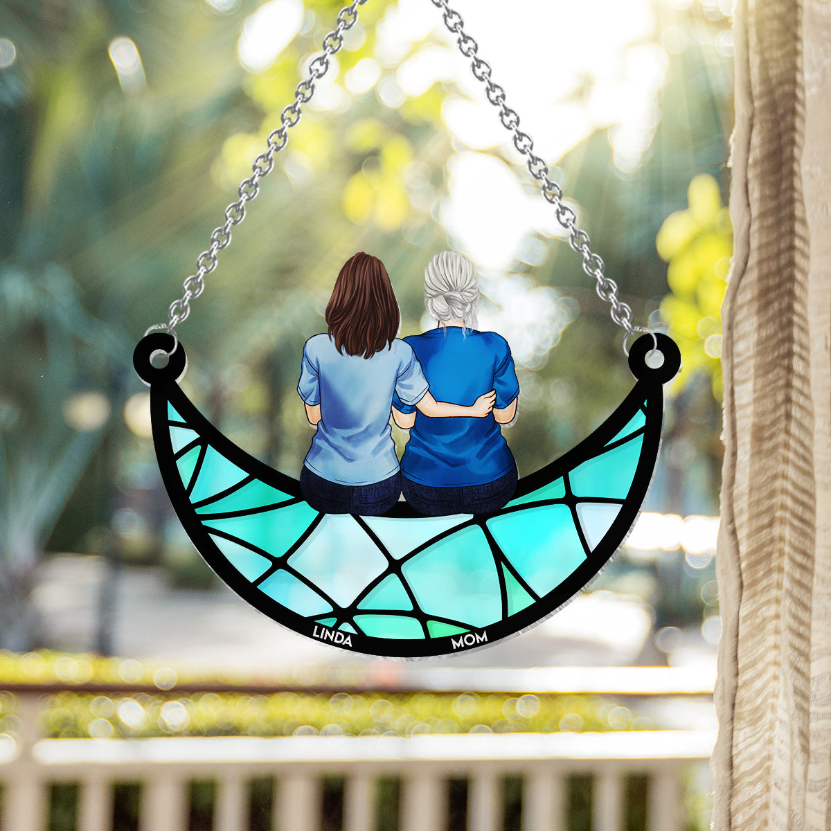 Ich liebe dich, Mama – Personalisierter Fensterhänger für Mutter 
