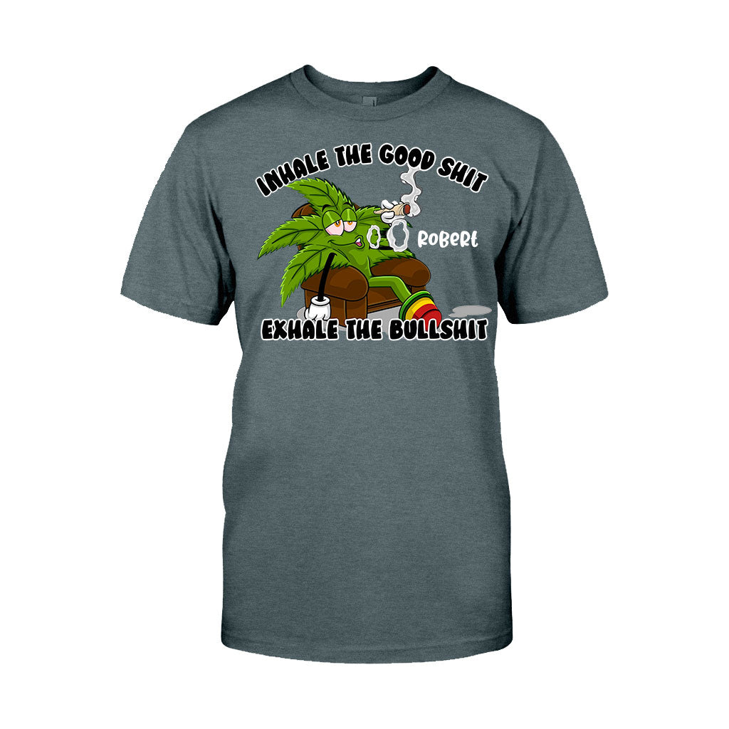 Inhaliere das Gute – personalisiertes Weed-T-Shirt und Hoodie