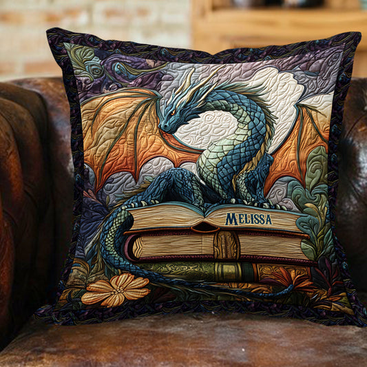I'm Not A Book Worm I'm A Book Dragon - Personalized Book Throw Pillow