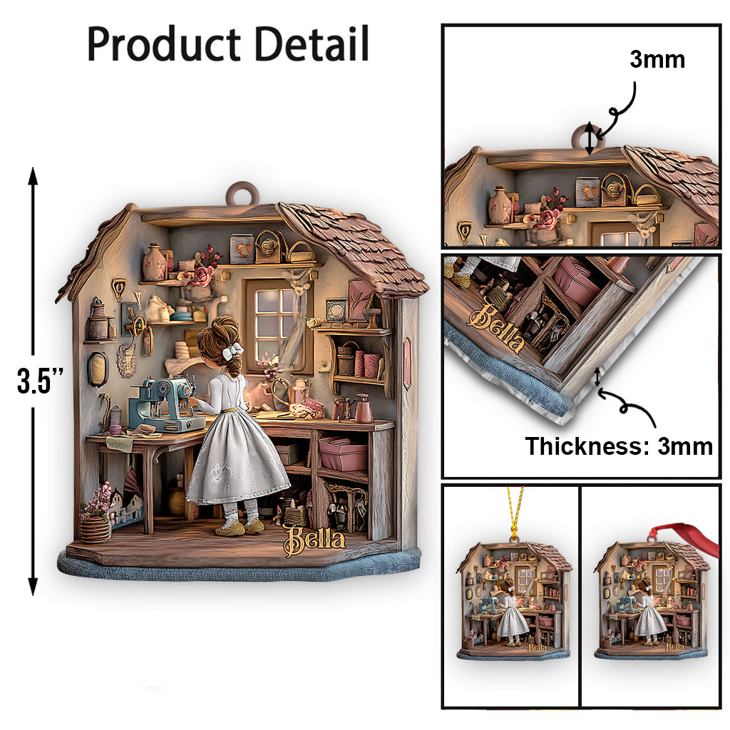 My Happy Place - Personalized Sewing Ornament