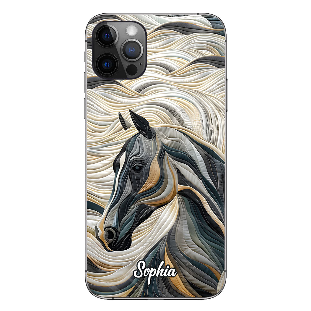 Wunderschönes Pferd – personalisierte Handyhülle mit Pferdemotiv