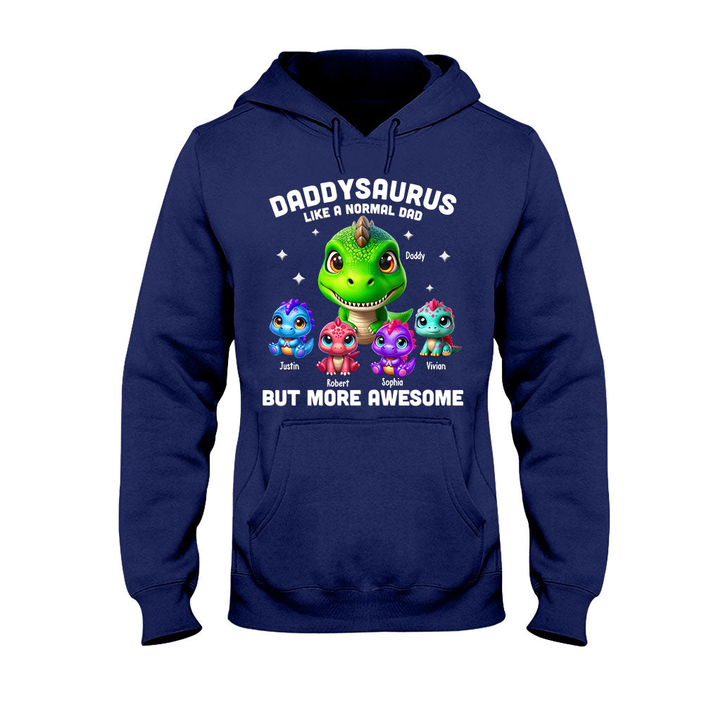 Daddysaurus Grandpasaurus 3D Dinosaurs - Personalized Father T-shirt And Hoodie