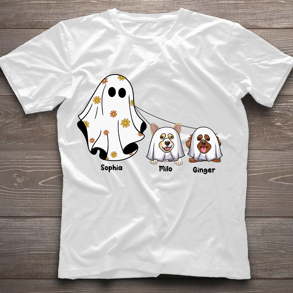 Niedliche Geister – Personalisiertes Hunde-T-Shirt und Hoodie