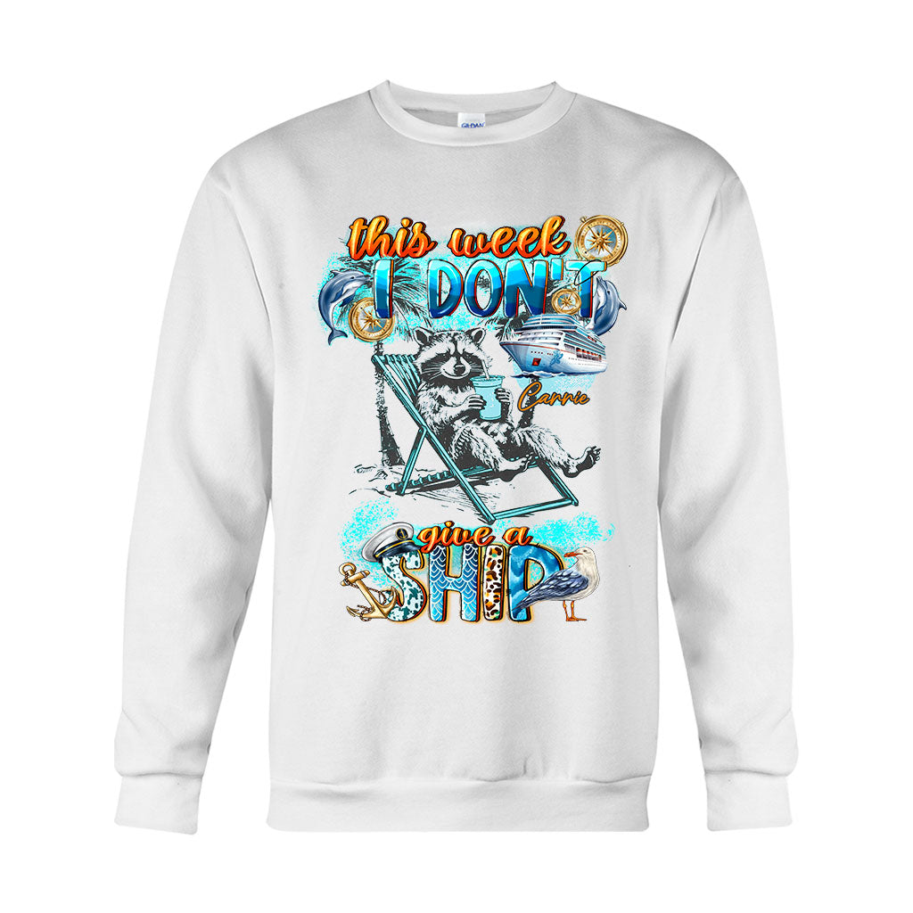 Diese Woche ist mir das Schiff egal – Feral Girl Summer – Personalisiertes Kreuzfahrt-T-Shirt und Hoodie