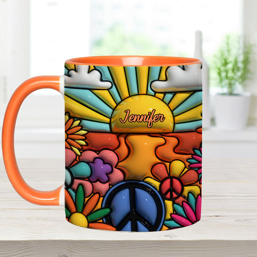 Hippie Soul – Personalisierte Tasse mit Hippie-Akzent