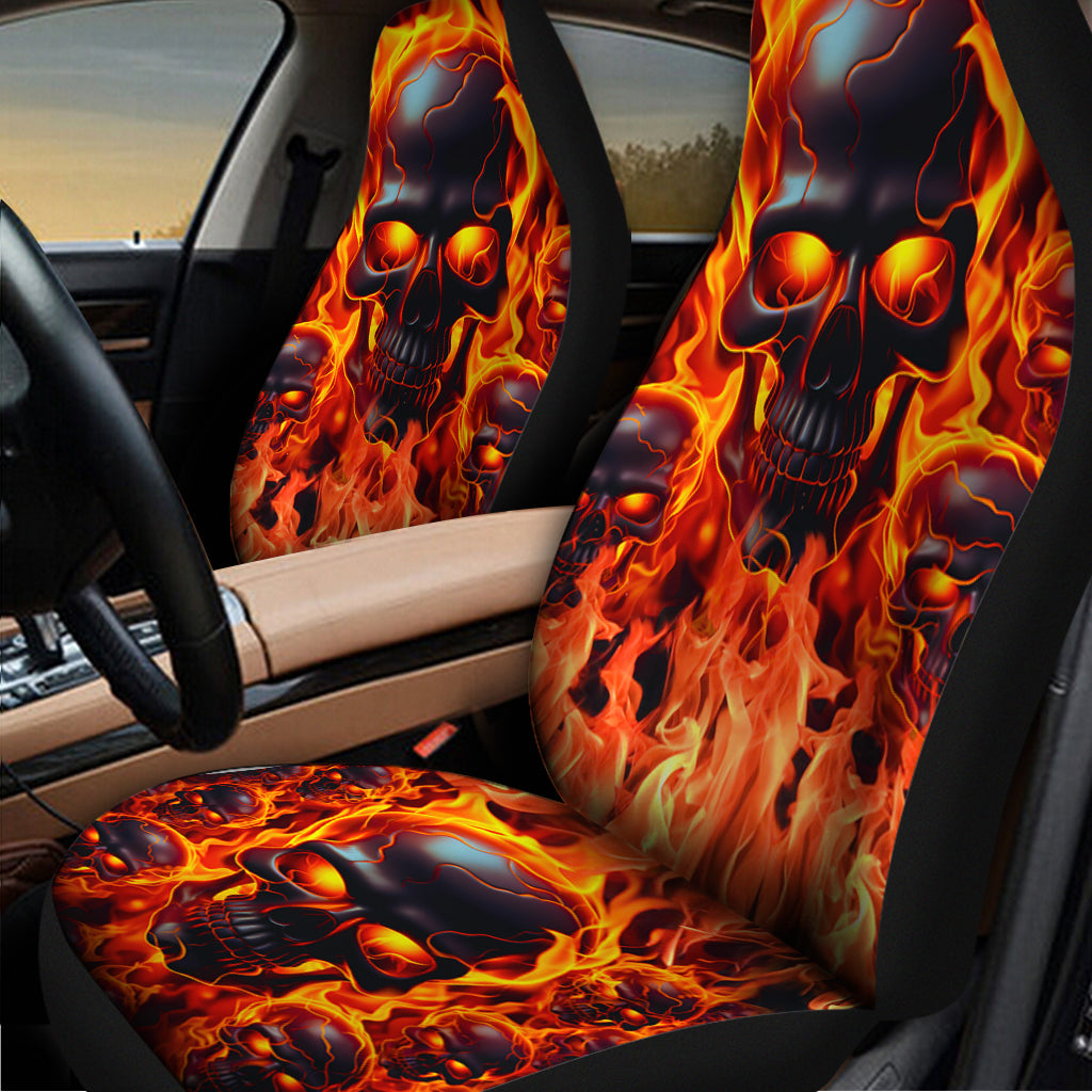 Get In Sit Down Shut Up Hold On - Personalized Skull Seat Covers
