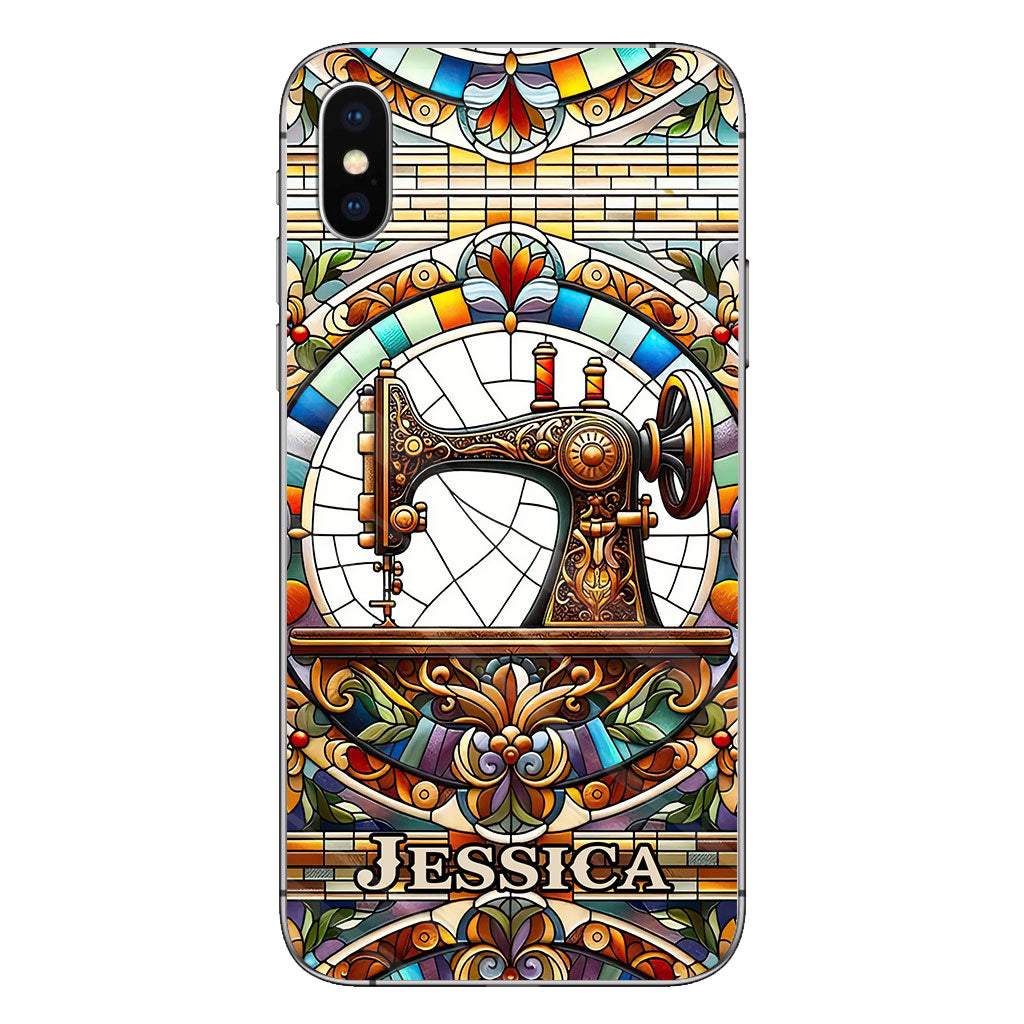 Bunte Nähmaschine – Personalisierte Näh-Handyhülle
