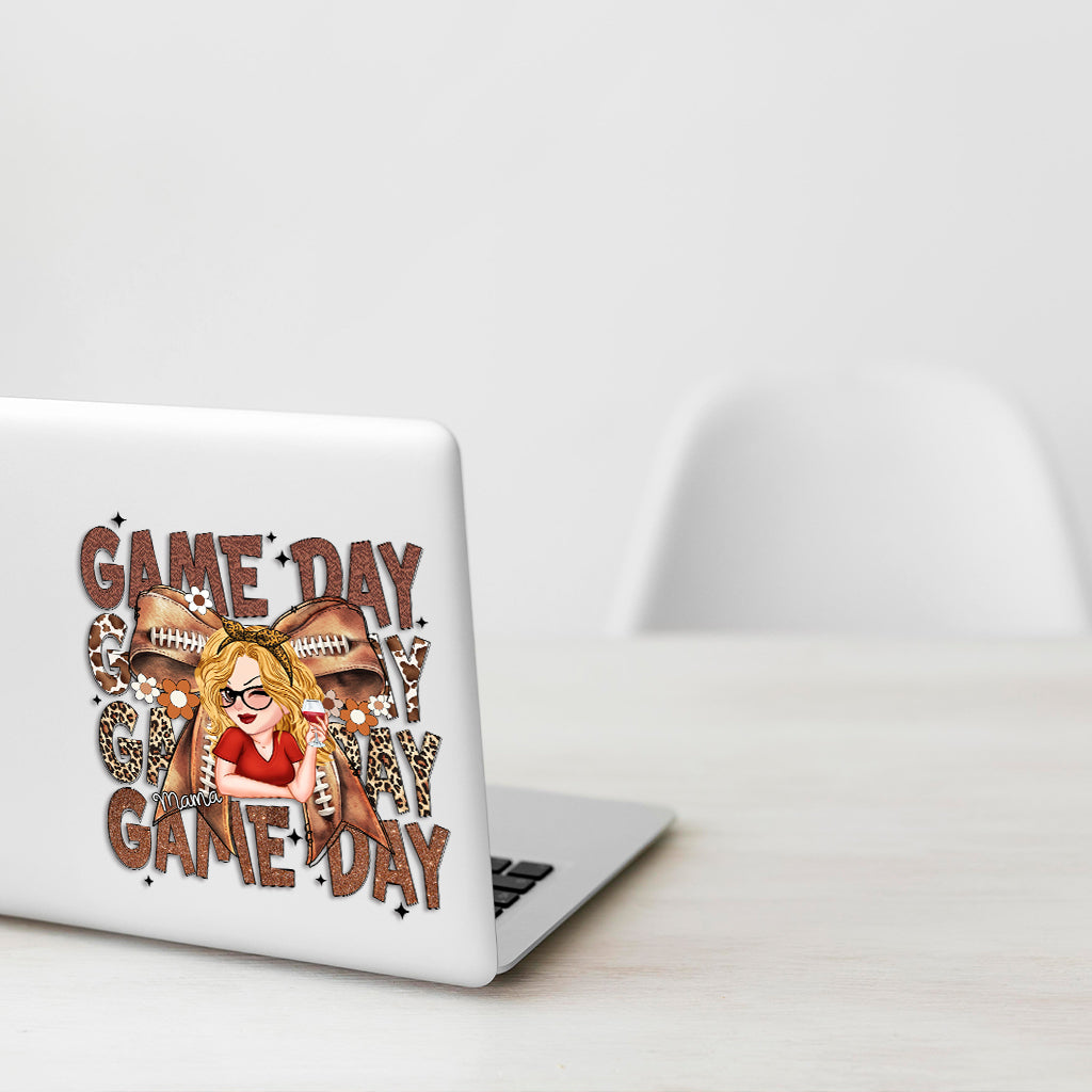 Spieltag Fußball Mama – Personalisierter Fußballaufkleber (gestanzt)